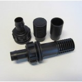 Flood and Drain Fitting - Complete - 19mm barbed - x1